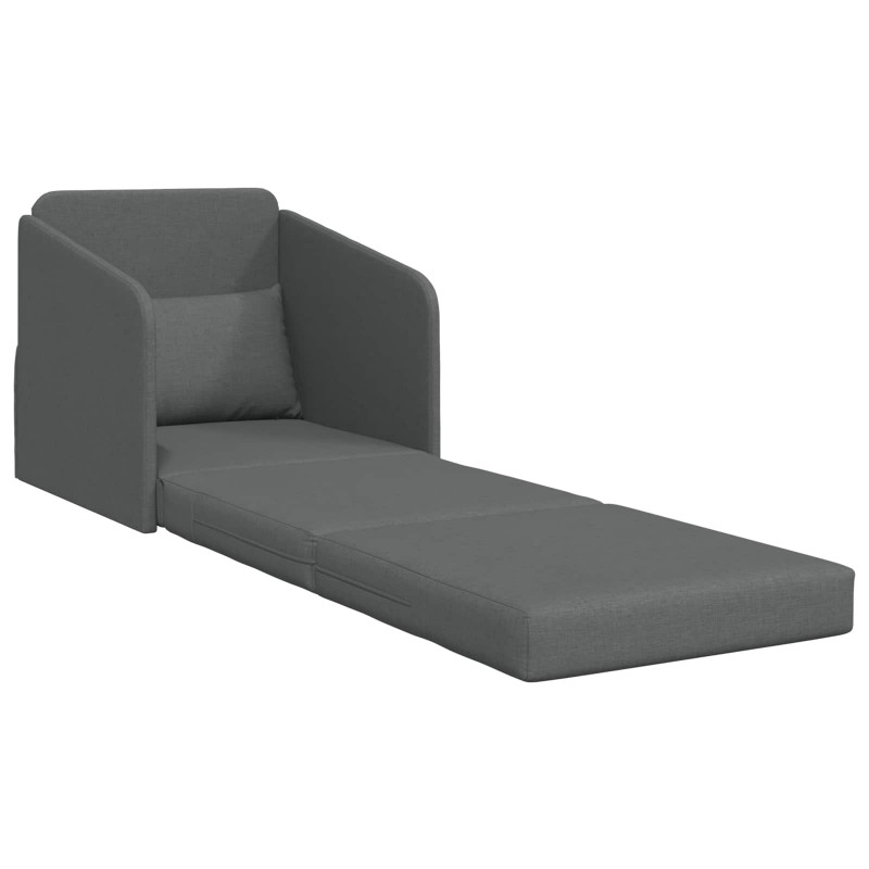 Sofa Bed 60cm Ciemnoszary tkanina