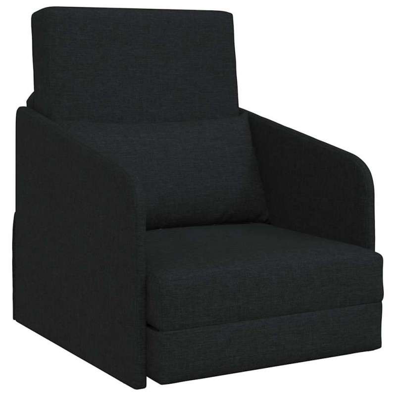 Sofa Bed 60cm Czarny tkanina