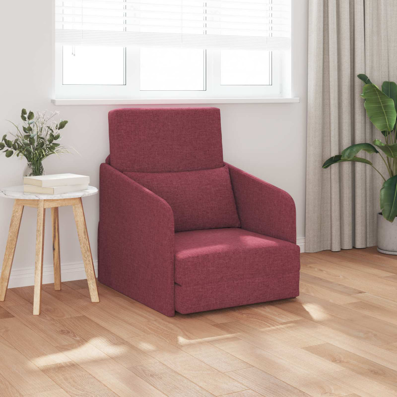 Sofa Bed 60cm Czerwone wino tkanina