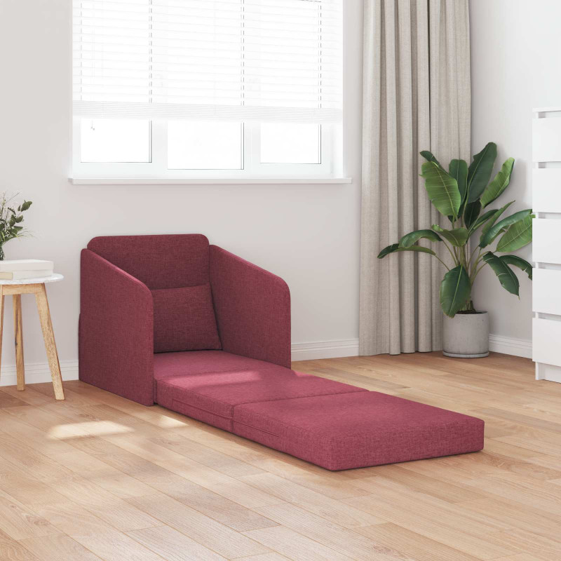 Sofa Bed 60cm Czerwone wino tkanina