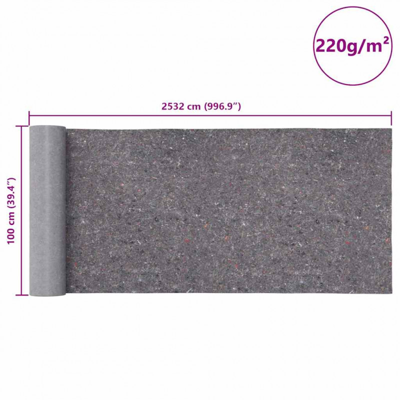 Polar malarski antypoślizgowy 25 m 220 g/m² Szary