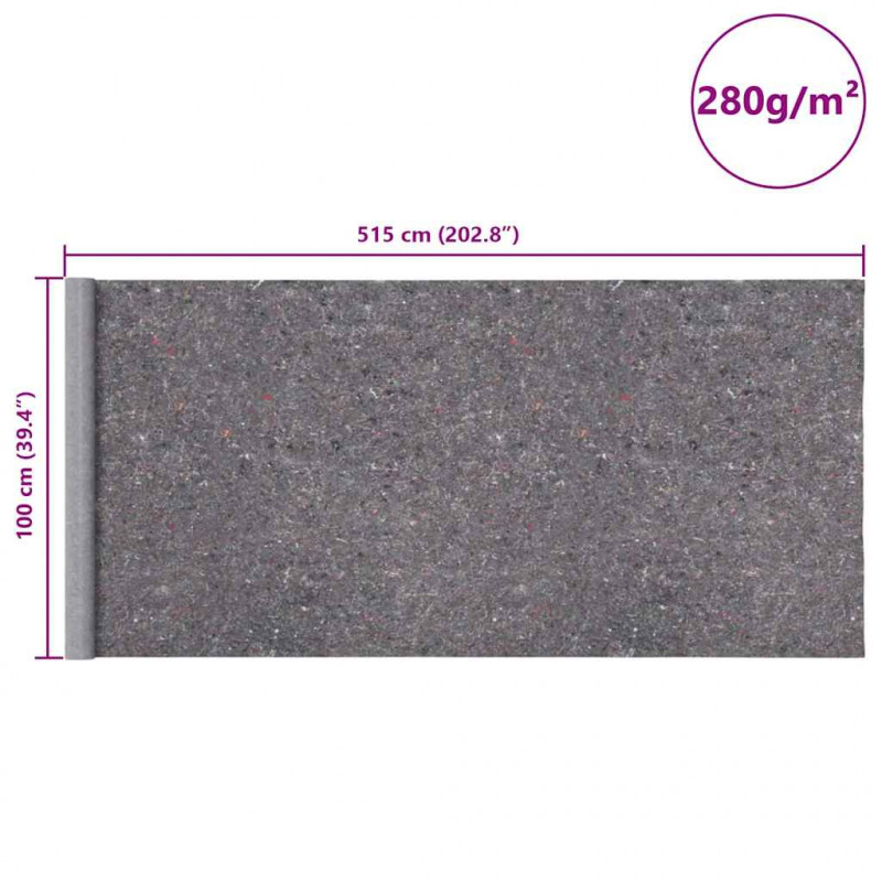 Polar malarski antypoślizgowy 5 m 280 g/m² Szary