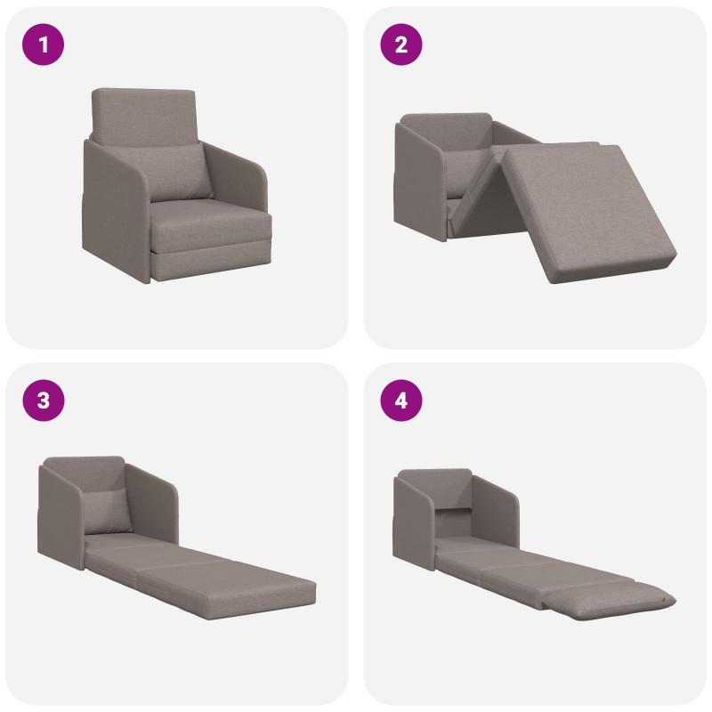 Sofa Bed 60cm Ciemnoszary tkanina