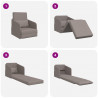 Sofa Bed 60cm Ciemnoszary tkanina