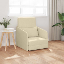 Sofa Bed 60cm Kremowy tkanina