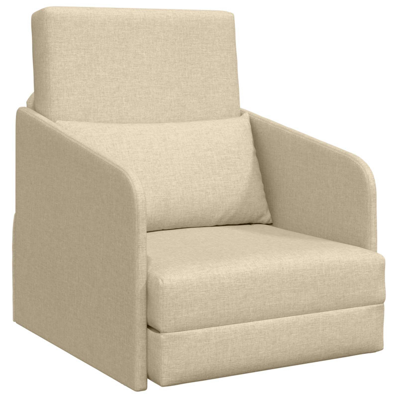 Sofa Bed 60cm Kremowy tkanina