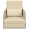 Sofa Bed 60cm Kremowy tkanina