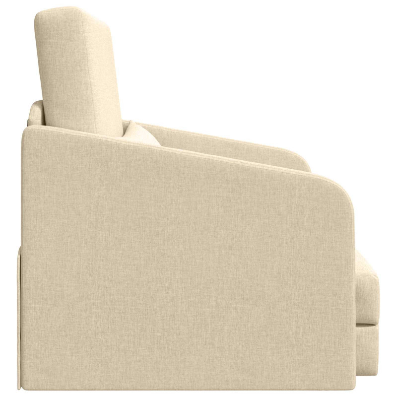 Sofa Bed 60cm Kremowy tkanina