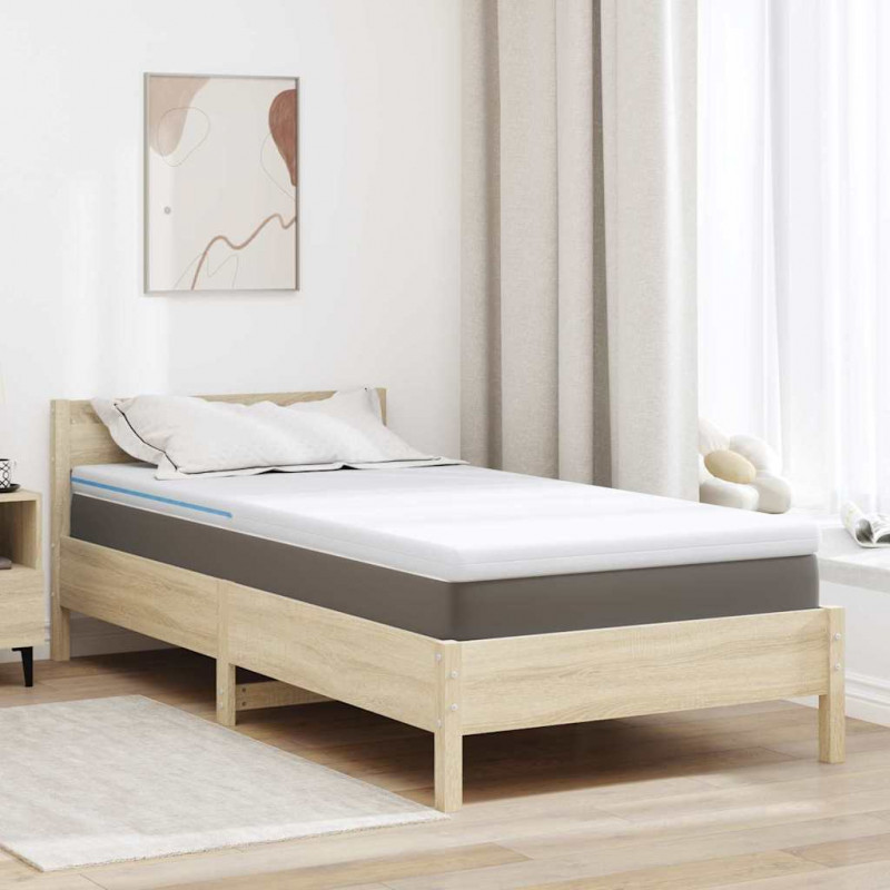 Nakładka na materac Biały 90 x 190 cm Tkanina żakardowa