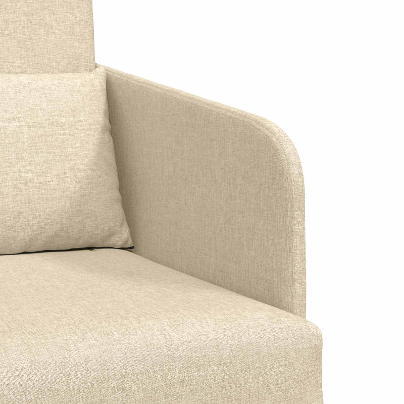 Sofa Bed 60cm Kremowy tkanina