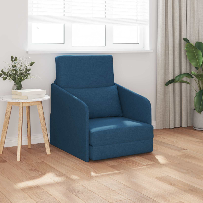 Sofa Bed 60cm Niebieski tkanina