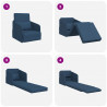 Sofa Bed 60cm Niebieski tkanina