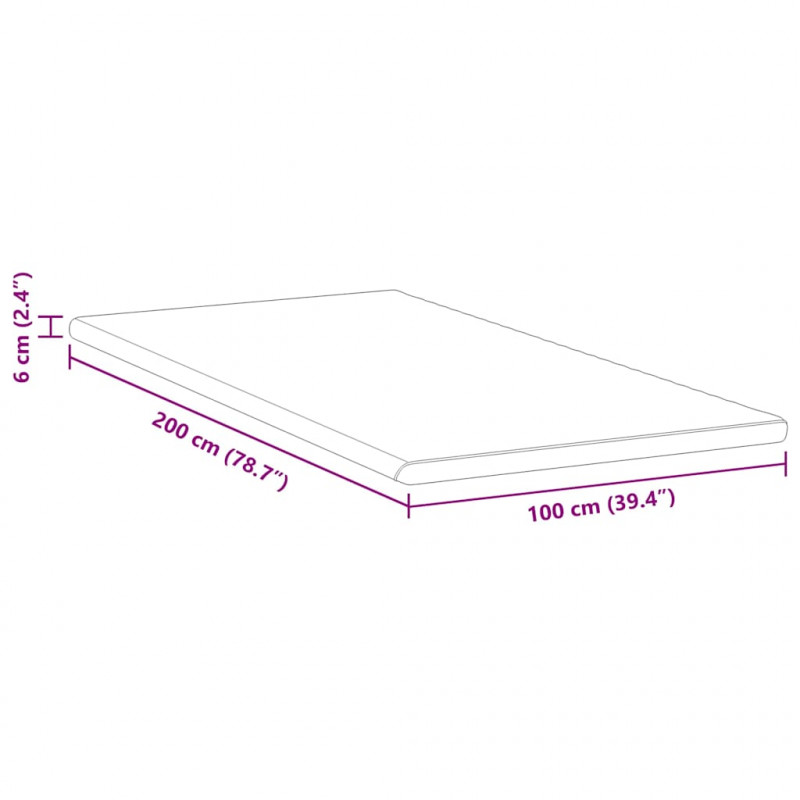 Nakładka na materac Biały i zielony 100 x 200 cm