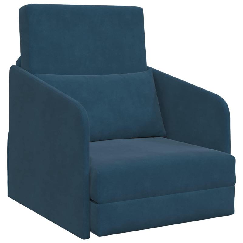 Sofa Bed Niebieski 65 x 80 x 83 cm Aksamit