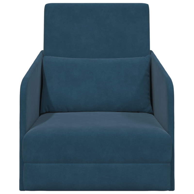 Sofa Bed Niebieski 65 x 80 x 83 cm Aksamit