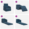 Sofa Bed Niebieski 65 x 80 x 83 cm Aksamit