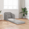Sofa Bed Jasnoszary 65 x 80 x 83 cm Aksamit