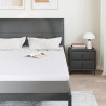 Nakładka na materac Biały 160 x 200 cm Tkanina żakardowa