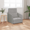 Sofa Bed Jasnoszary 65 x 80 x 83 cm Aksamit