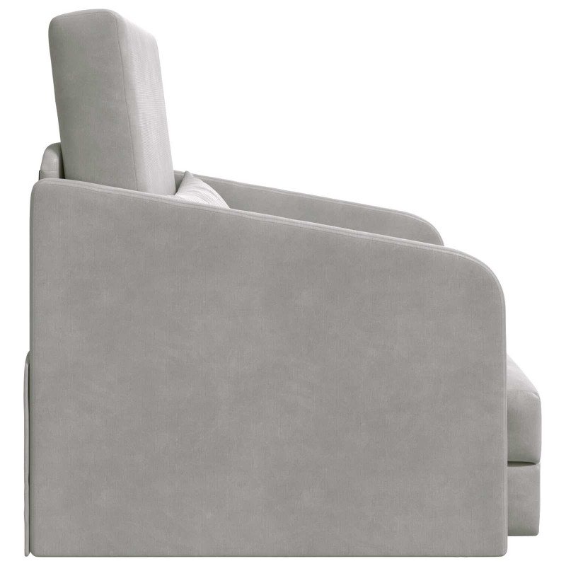 Sofa Bed Jasnoszary 65 x 80 x 83 cm Aksamit