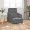 Sofa Bed Ciemnoszary 65 x 80 x 83 cm Aksamit