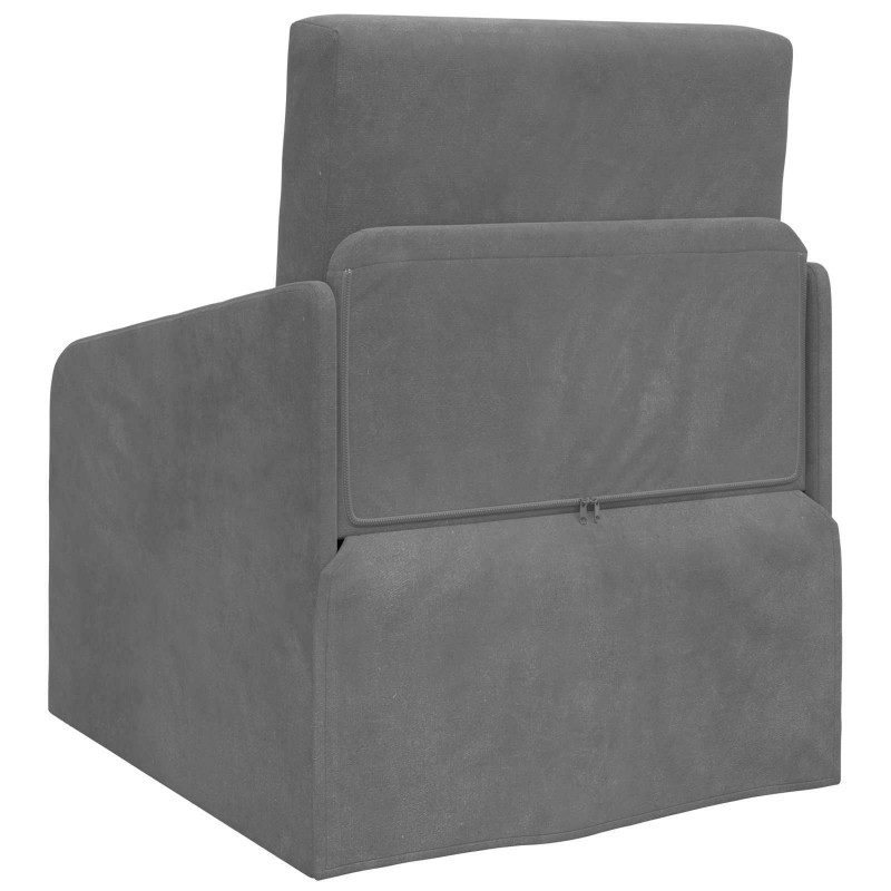 Sofa Bed Ciemnoszary 65 x 80 x 83 cm Aksamit