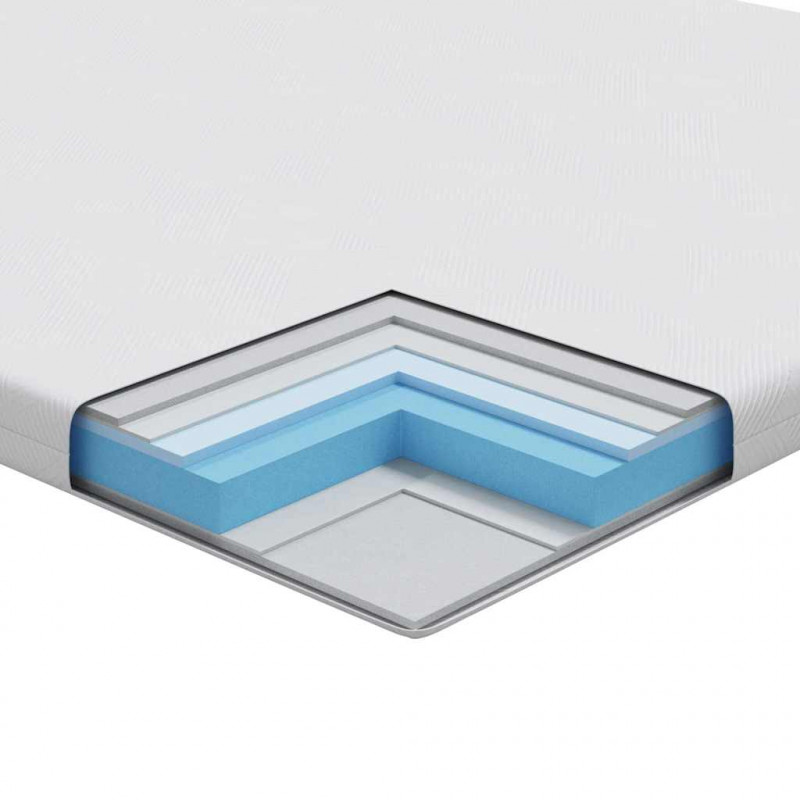 Nakładka na materac Biały 200 x 200 cm Tkanina żakardowa
