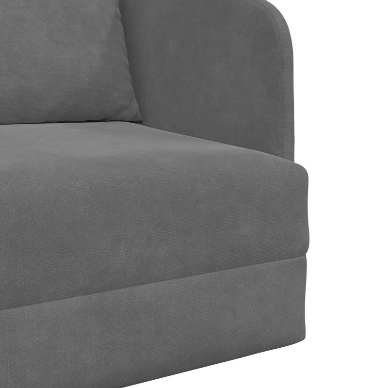 Sofa Bed Ciemnoszary 65 x 80 x 83 cm Aksamit