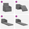 Sofa Bed Ciemnoszary 65 x 80 x 83 cm Aksamit