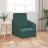 Sofa Bed Ciemna zieleń 65 x 80 x 83 cm Aksamit