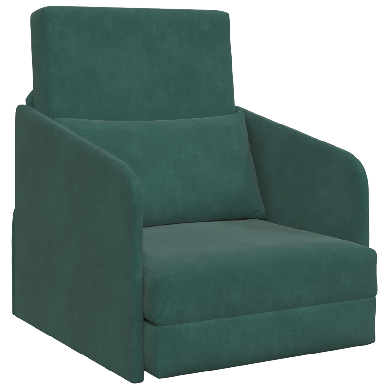 Sofa Bed Ciemna zieleń 65 x 80 x 83 cm Aksamit