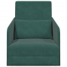 Sofa Bed Ciemna zieleń 65 x 80 x 83 cm Aksamit