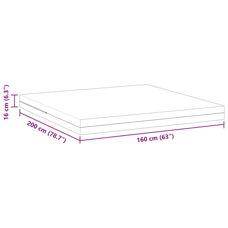 Materac Biały 160 x 200 cm Tkanina żakardowa
