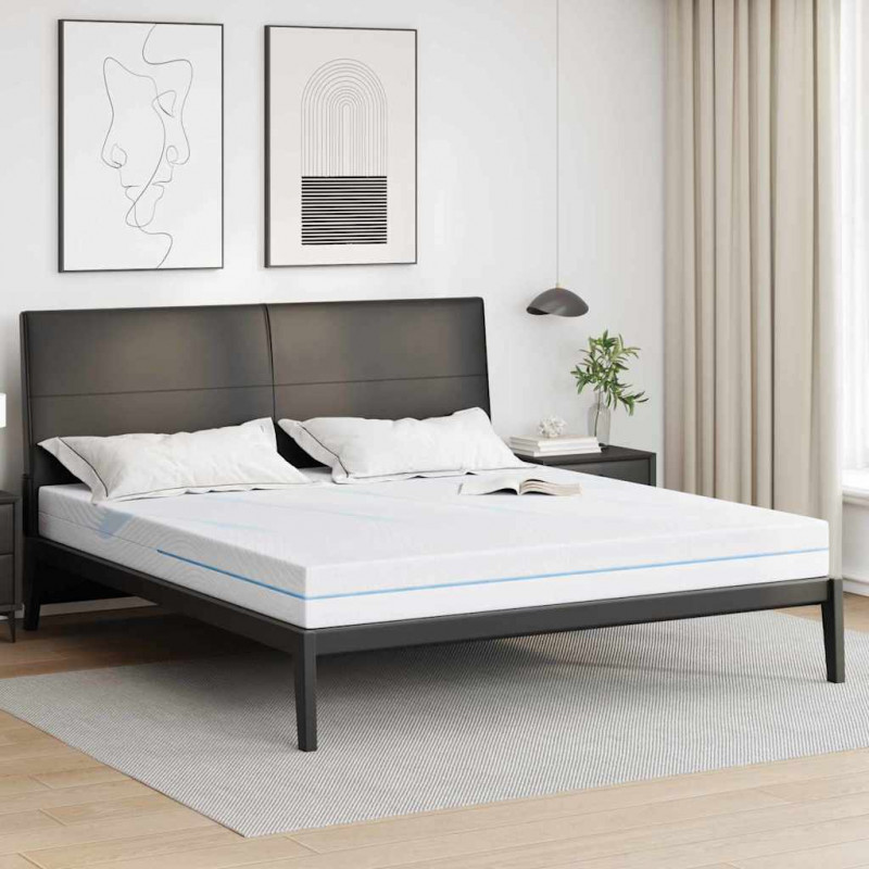 Materac Biały 180 x 200 cm Tkanina żakardowa