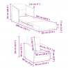 Sofa Bed Ciemna zieleń 65 x 80 x 83 cm Aksamit