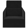 Sofa Bed Czarny 65 x 80 x 83 cm Aksamit