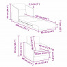 Sofa Bed Czarny 65 x 80 x 83 cm Aksamit