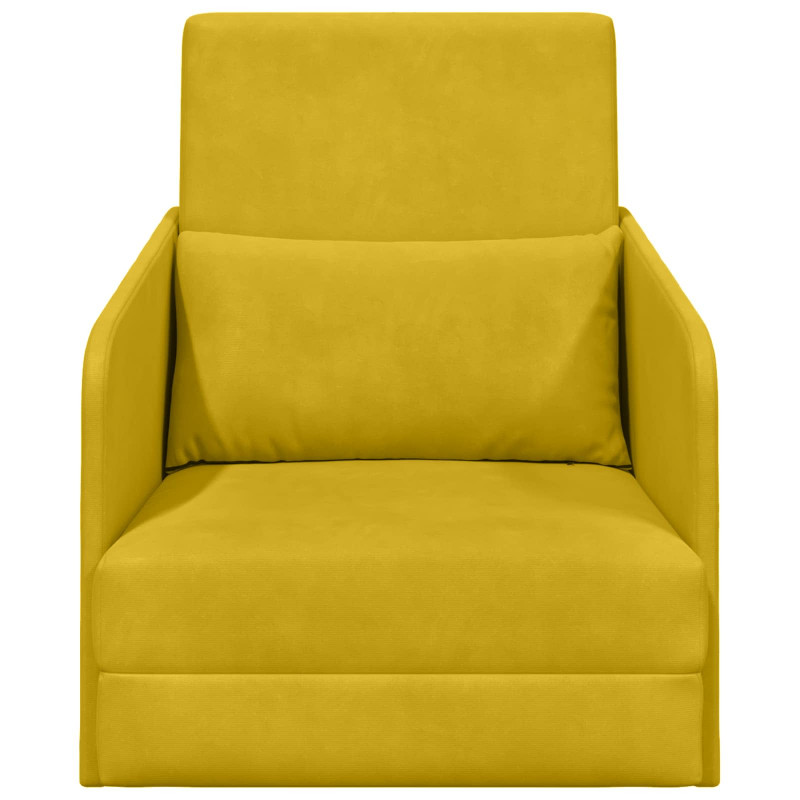 Sofa Bed Żółty 65 x 80 x 83 cm Aksamit