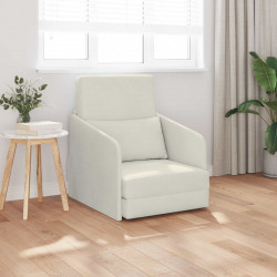Sofa Bed Kremowy 65 x 80 x 83 cm Aksamit
