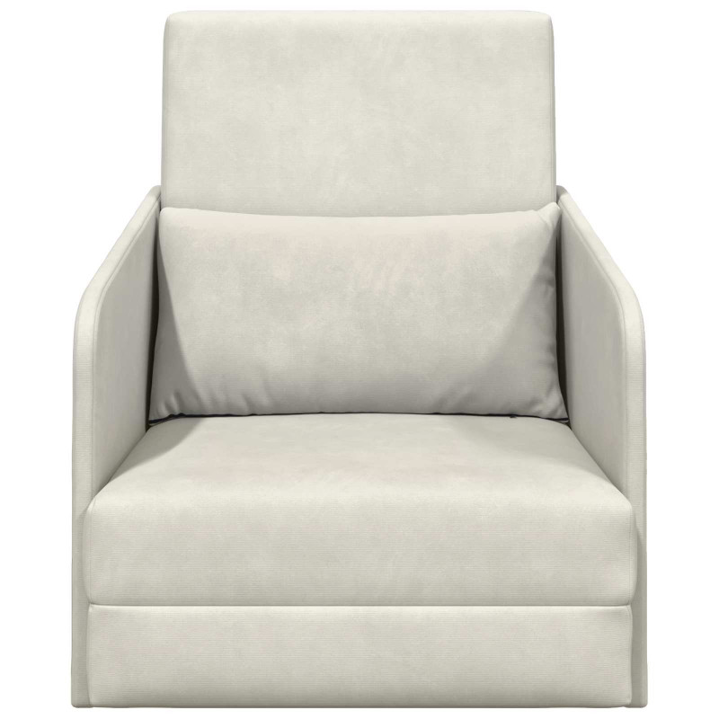 Sofa Bed Kremowy 65 x 80 x 83 cm Aksamit