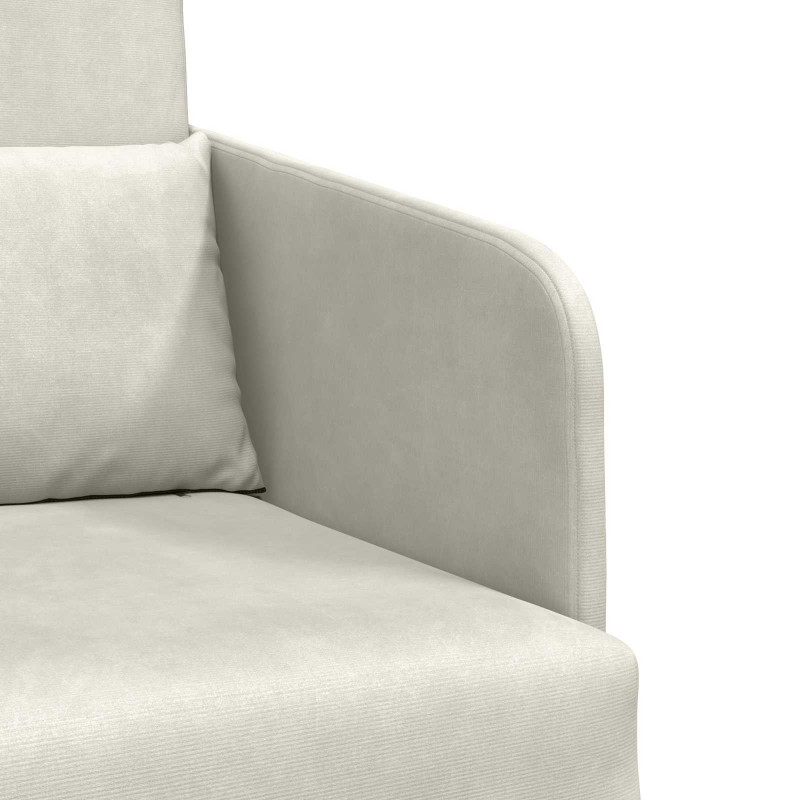 Sofa Bed Kremowy 65 x 80 x 83 cm Aksamit