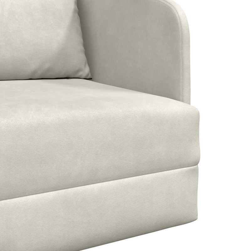 Sofa Bed Kremowy 65 x 80 x 83 cm Aksamit