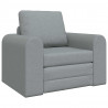 Sofa Bed Jasnoszary 98 x 71 x 83 cm tkanina