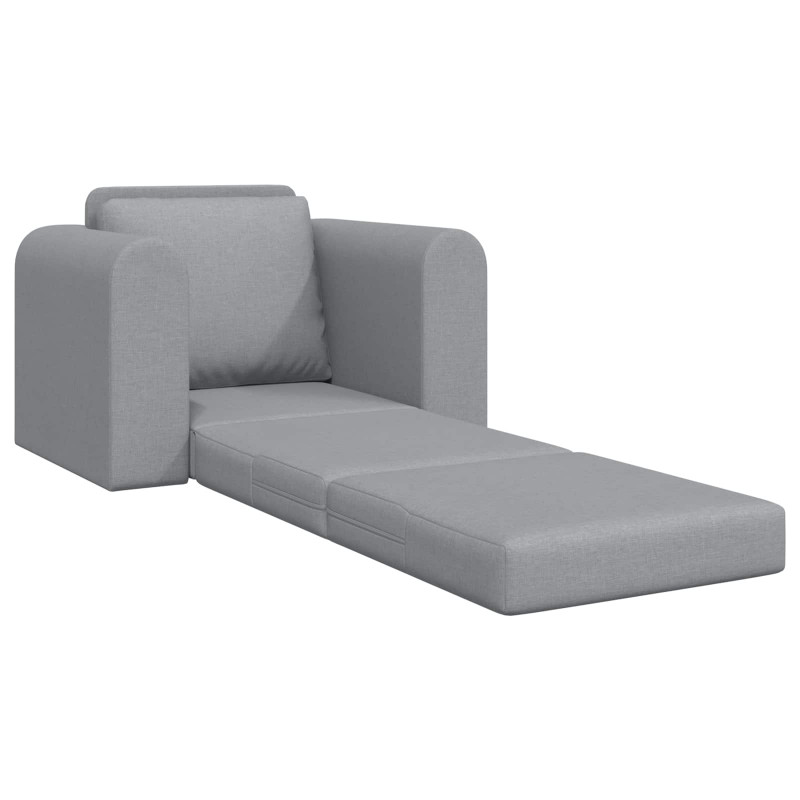 Sofa Bed Jasnoszary 98 x 71 x 83 cm tkanina