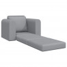 Sofa Bed Jasnoszary 98 x 71 x 83 cm tkanina