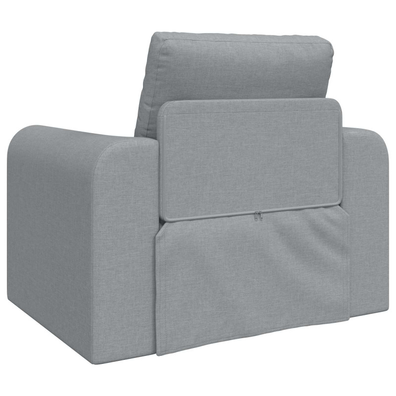 Sofa Bed Jasnoszary 98 x 71 x 83 cm tkanina