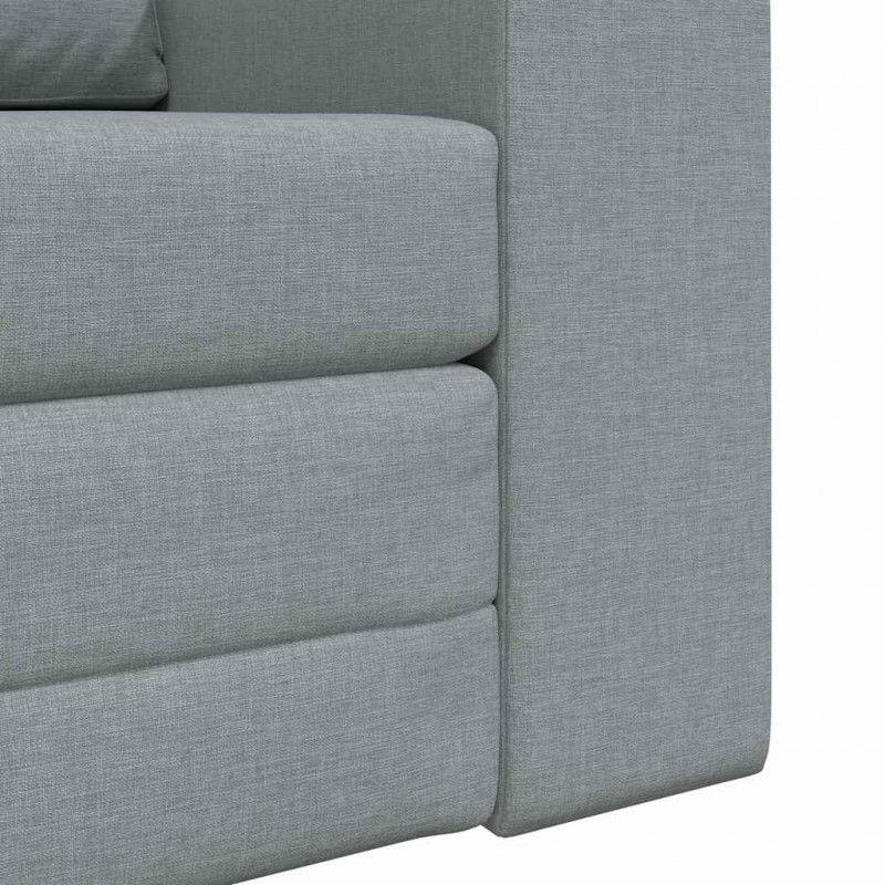 Sofa Bed Jasnoszary 98 x 71 x 83 cm tkanina