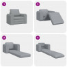 Sofa Bed Jasnoszary 98 x 71 x 83 cm tkanina