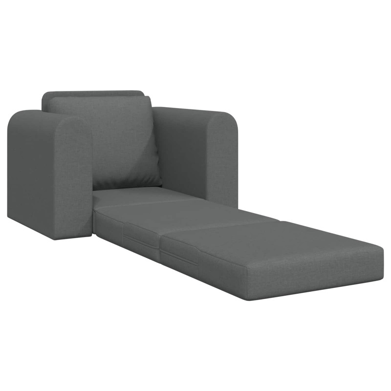 Sofa Bed Ciemnoszary 98 x 71 x 83 cm tkanina