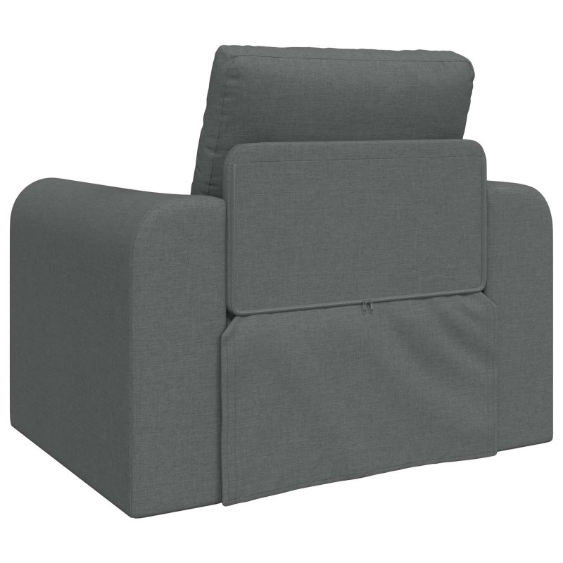 Sofa Bed Ciemnoszary 98 x 71 x 83 cm tkanina